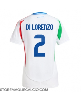Italia Giovanni Di Lorenzo #2 Maglia Gara Trasferta Repliche Europei 2024 Donna